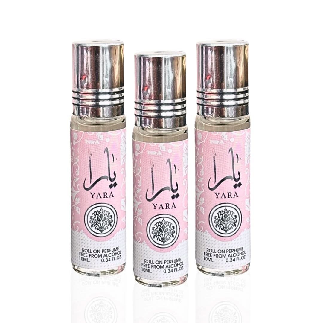 Yara - 3 x 10 ml - Fragrance oil for men and women, long-lasting comfort (Yara 10 ml) - Perfume for women and men