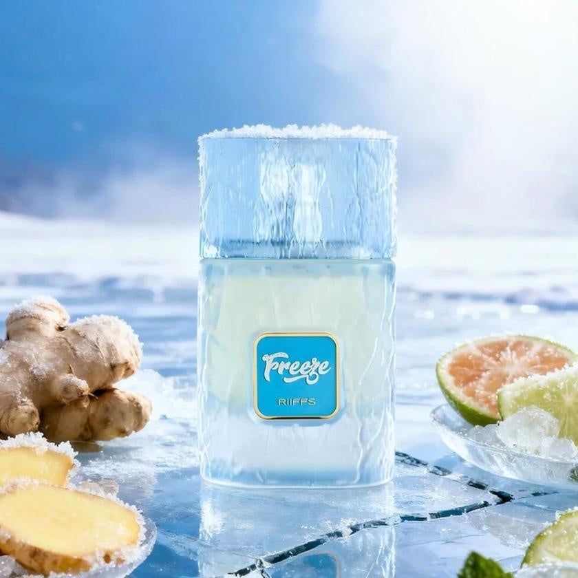 Riiffs Freeze Eau de Parfum 100ml (3,4oz) Unisex – Frischer & Intensiver Duft, Langanhaltendes Luxus Parfum für Damen & Herren
