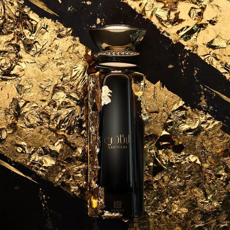 Ahmed Al Maghribi Laathani Eau de Parfum 80ml Orientalisches Unisex Parfüm Langanhaltendes Arabisches Holzparfüm für Herren und Damen Luxuriöser Orientduft