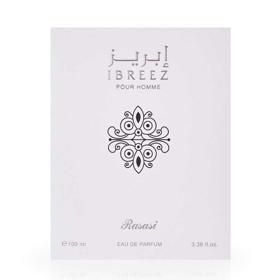 RASASI Ibreez Eau de Parfum Spray (100 ml) – Langanhaltendes arabisches Herrenparfum mit Zitrus-, Lavendel-, Bergamotte- und aquatischen Noten – Ein unverwechselbarer und raffinierter Duft für Männer.