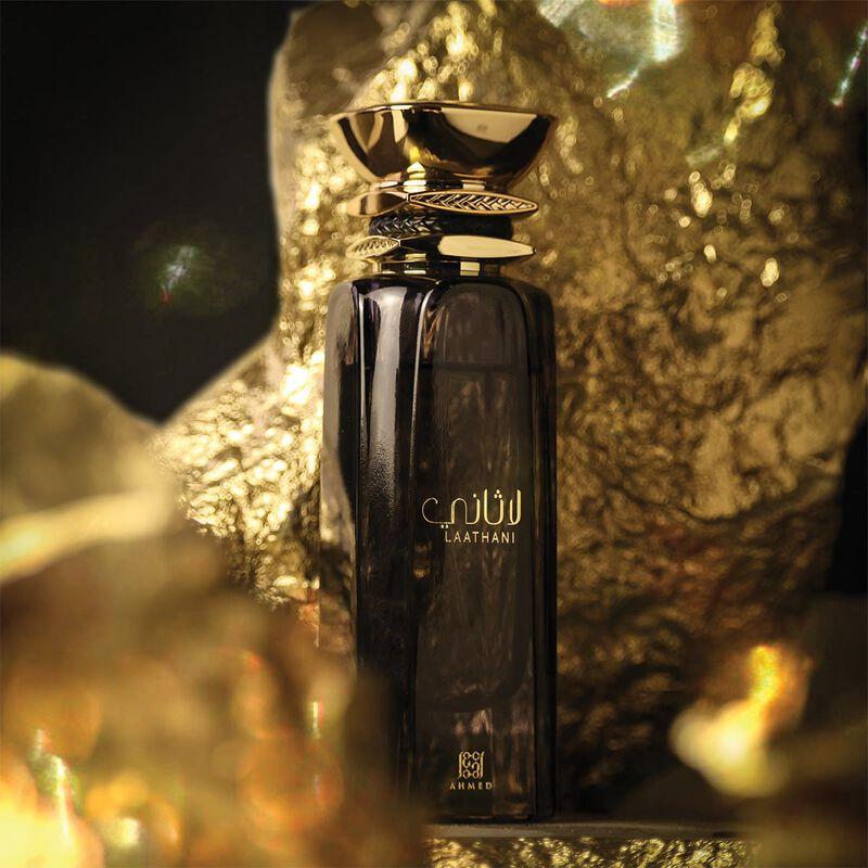Ahmed Al Maghribi Laathani Eau de Parfum 80ml Orientalisches Unisex Parfüm Langanhaltendes Arabisches Holzparfüm für Herren und Damen Luxuriöser Orientduft