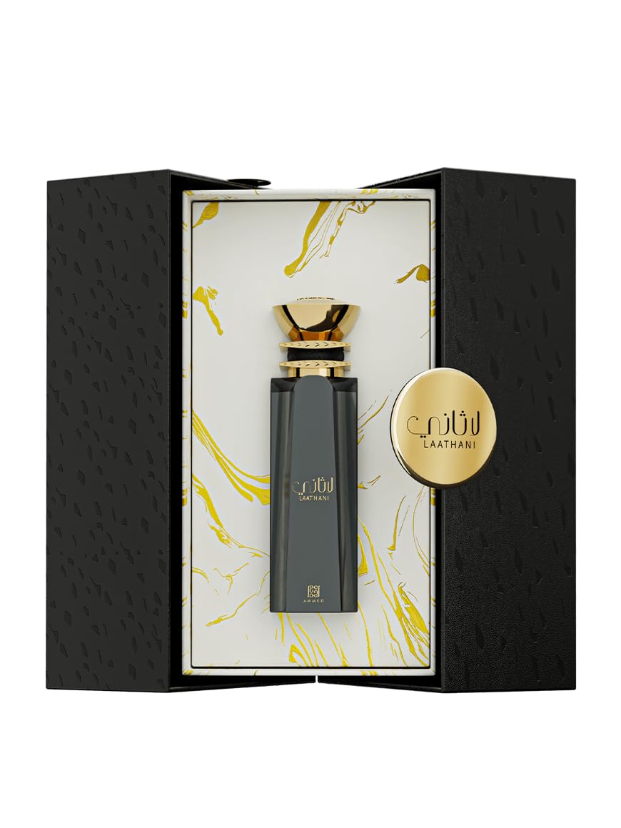 Ahmed Al Maghribi Laathani Eau de Parfum 80ml Orientalisches Unisex Parfüm Langanhaltendes Arabisches Holzparfüm für Herren und Damen Luxuriöser Orientduft