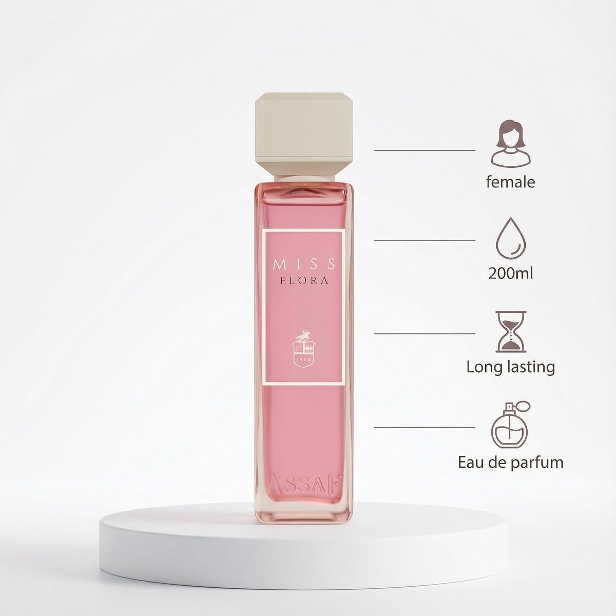 ASSAF Miss Flora | 200 ML Eau De Parfum | Long Lasting Luxury Perfume For Women Perfume