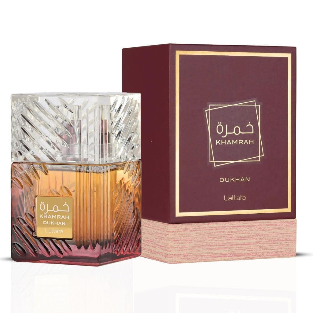 Lattafa Khamrah 100 ml Eau de Parfum – Unisex Parfum für Damen & Herren – Khamrah / Khamrah Qahwa / Khamrah Dukhan – Orientalisch, Süß & Würzig