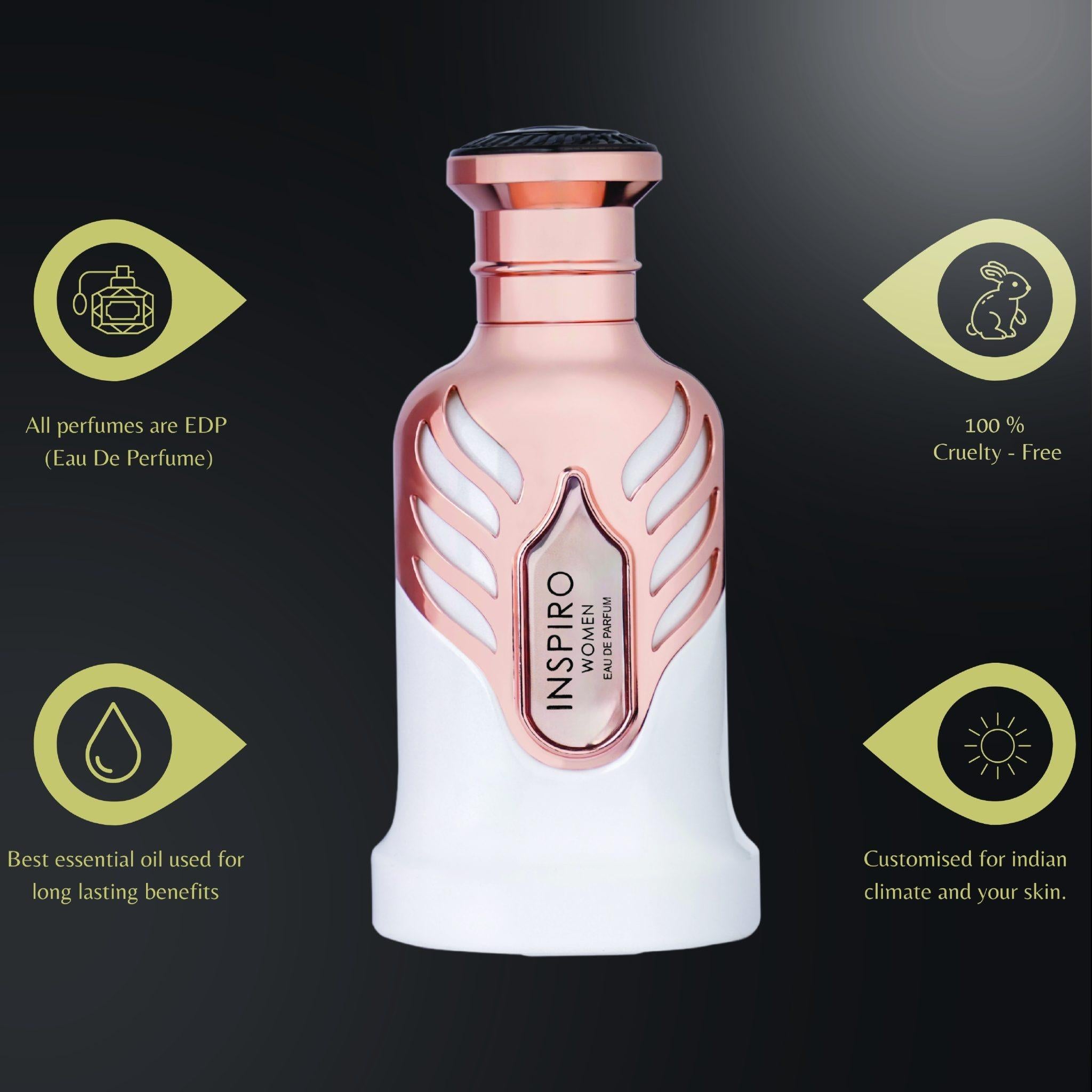 Riiffs Inspiro Women Eau de Parfum 100ml – Blumig-Fruchtiger Duft, Elegant & Langanhaltend, Luxuriöses Parfum für Frauen