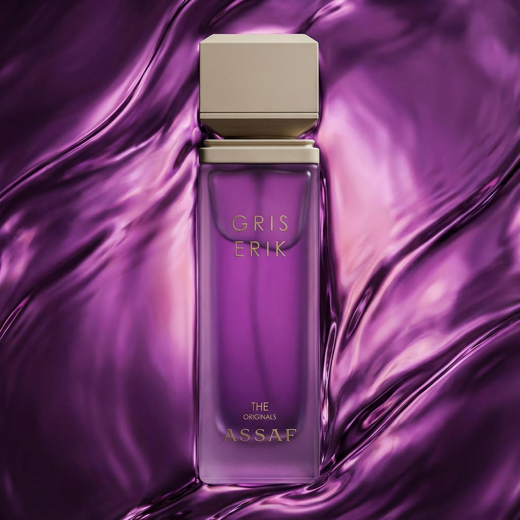 Assaf Gris Eric Eau de Parfum – 100 ml | Unisex Long-Lasting Perfume | Notes of Sandalwood, Amber, Bergamot & Rose | Elegant Woody Floral Fragrance