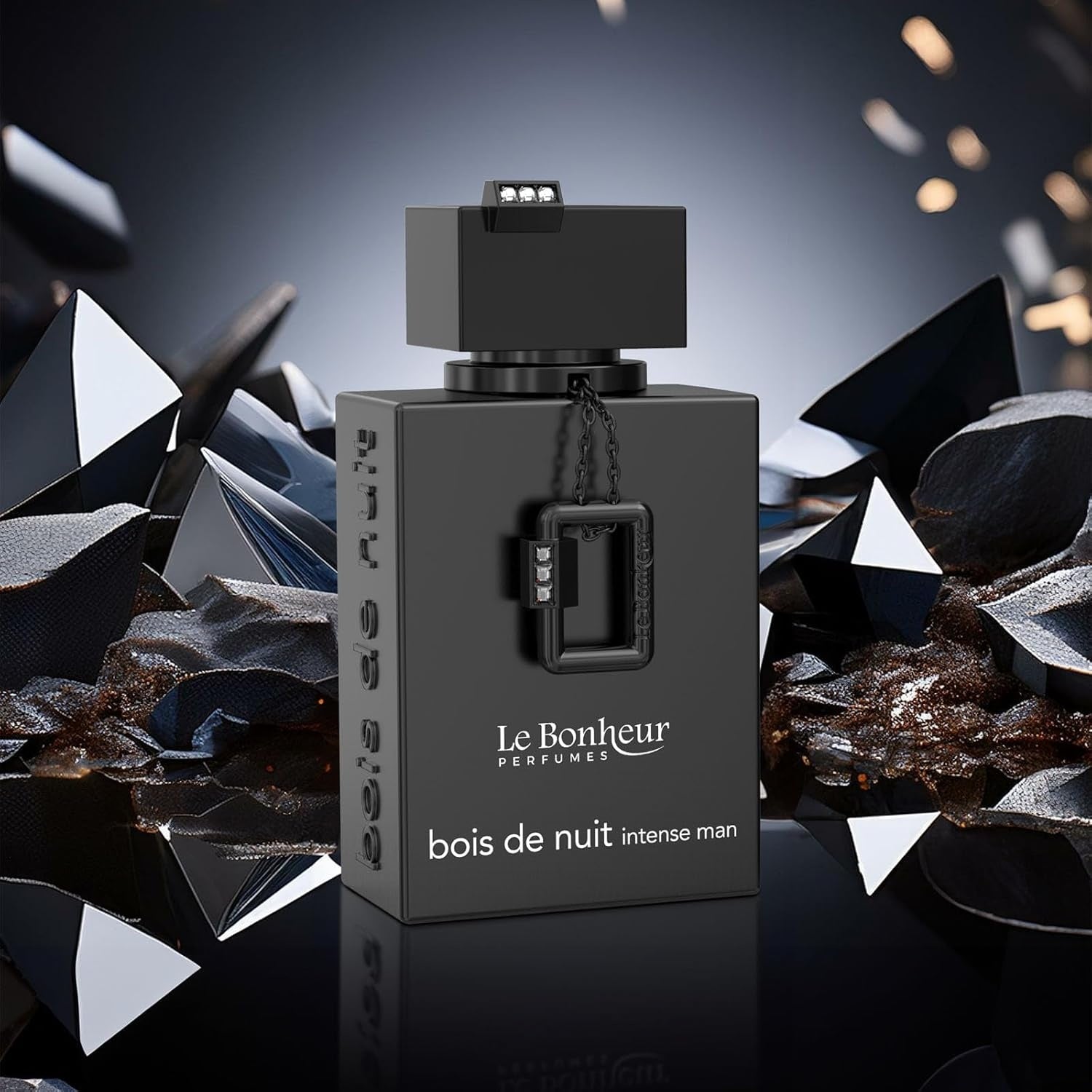 Le Bonheur Bois de Nuit Intense Man Perfume | Eau de Parfum, Exotic Woody Spicy Scent, 105ml.