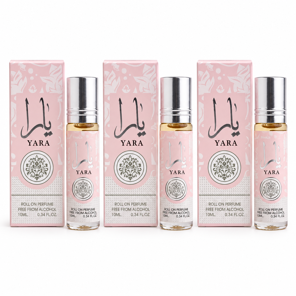 Yara - 3 x 10 ml - Fragrance oil for men and women, long-lasting comfort (Yara 10 ml) - Perfume for women and men