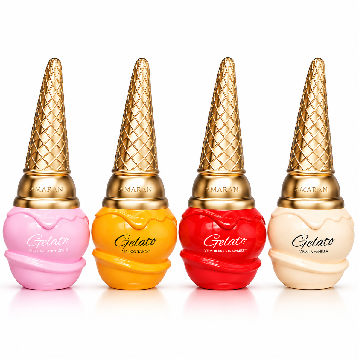 AMARAN Gelato Eau de Parfum – Süße Gourmand-Düfte – Cotton Candy Craze, Mango Tango, Very Berry Strawberry & Viva La Vanilla – Verschiedene Varianten