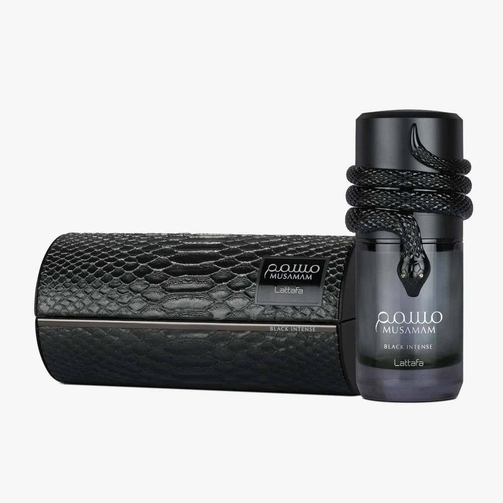 Lattafa Musamam Black Intense – Spicy, Woody, Amber, Aromatic – Eau de Parfum Spray Long-Lasting Fragrance for Unisex, 3.4 Ounce / 100 ml