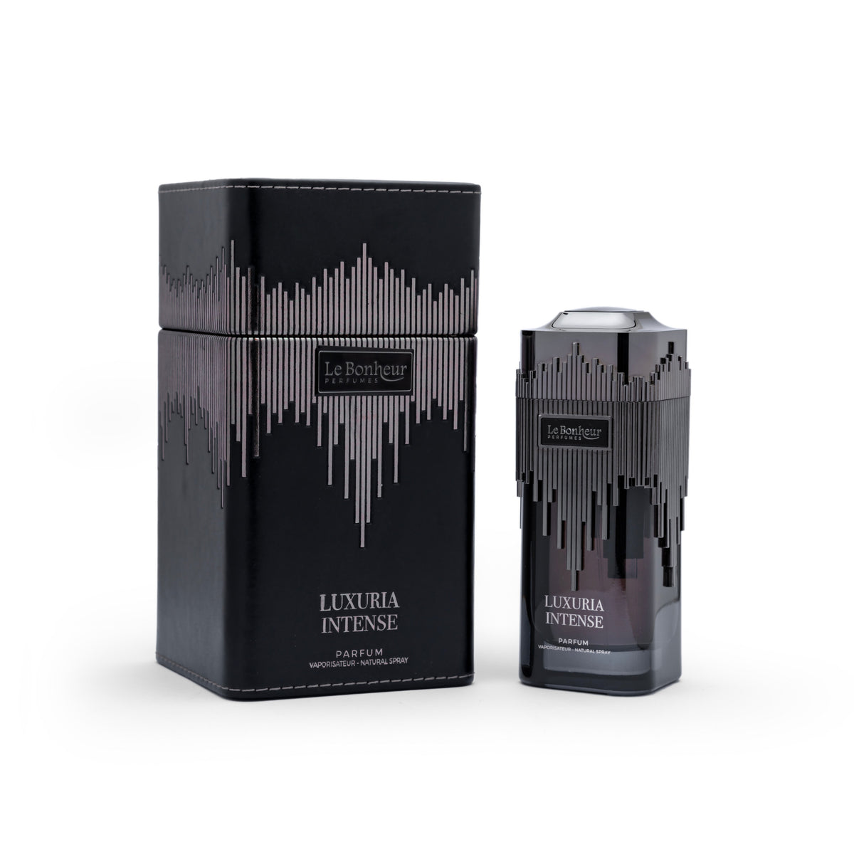 Le Bonheur Luxuria Intense Eau de Parfum für Herren 100 ml | Langanhaltendes Premium-Luxusparfum | Frischer, würziger & holziger Duft mit Noten von Zedernholz, Leder & Vetiver | Luxuriöses Geschenk für Männer