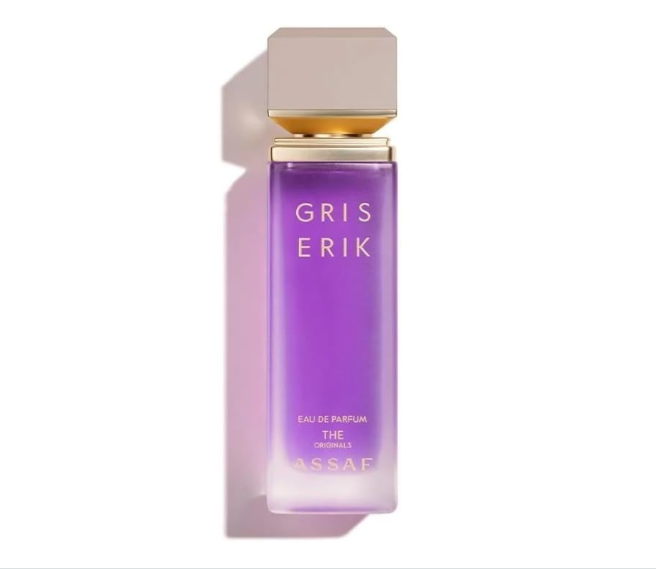 Assaf Gris Eric Eau de Parfum – 100 ml | Unisex Long-Lasting Perfume | Notes of Sandalwood, Amber, Bergamot & Rose | Elegant Woody Floral Fragrance