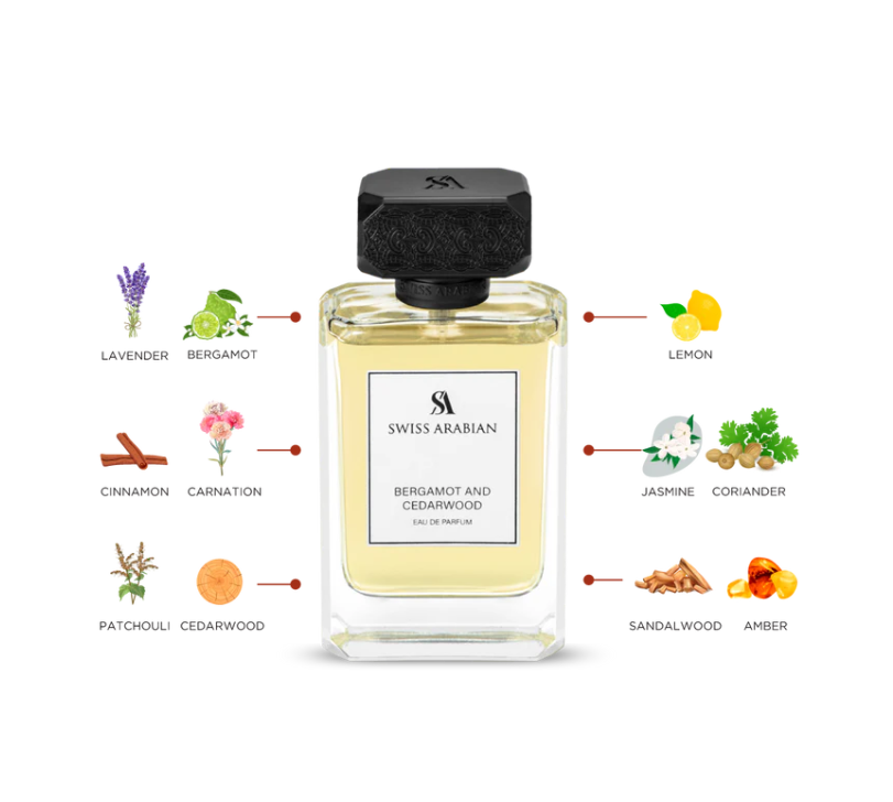 Swiss Arabian BERGAMOT AND CEDARWOOD EDP - For Him - 100ML