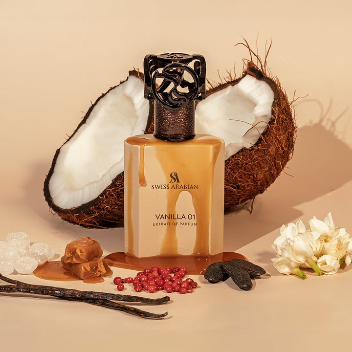 Swiss Arabian Vanilla 01 Extrait de Parfum 50ml | Vanille Karamell Kokosnuss Duft | Arabisches Gourmand Parfüm Damen – Langanhaltend & Intensiv