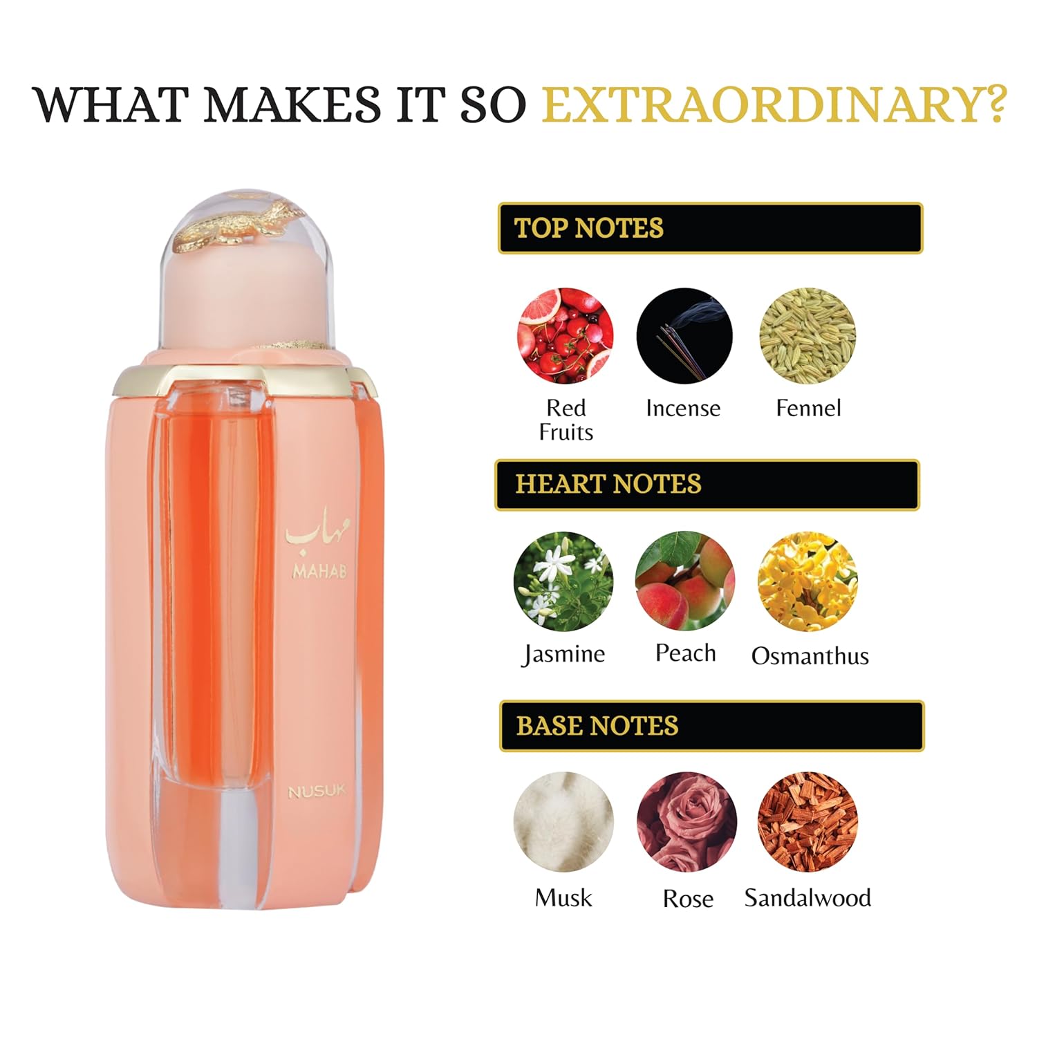 Riiffs Nusuk Mahab Eau de Parfum 100ml Unisex – Rote Früchte & Moschus, Orientalischer Duft, Langanhaltendes Luxus Parfum für Damen & Herren, Geschenkidee