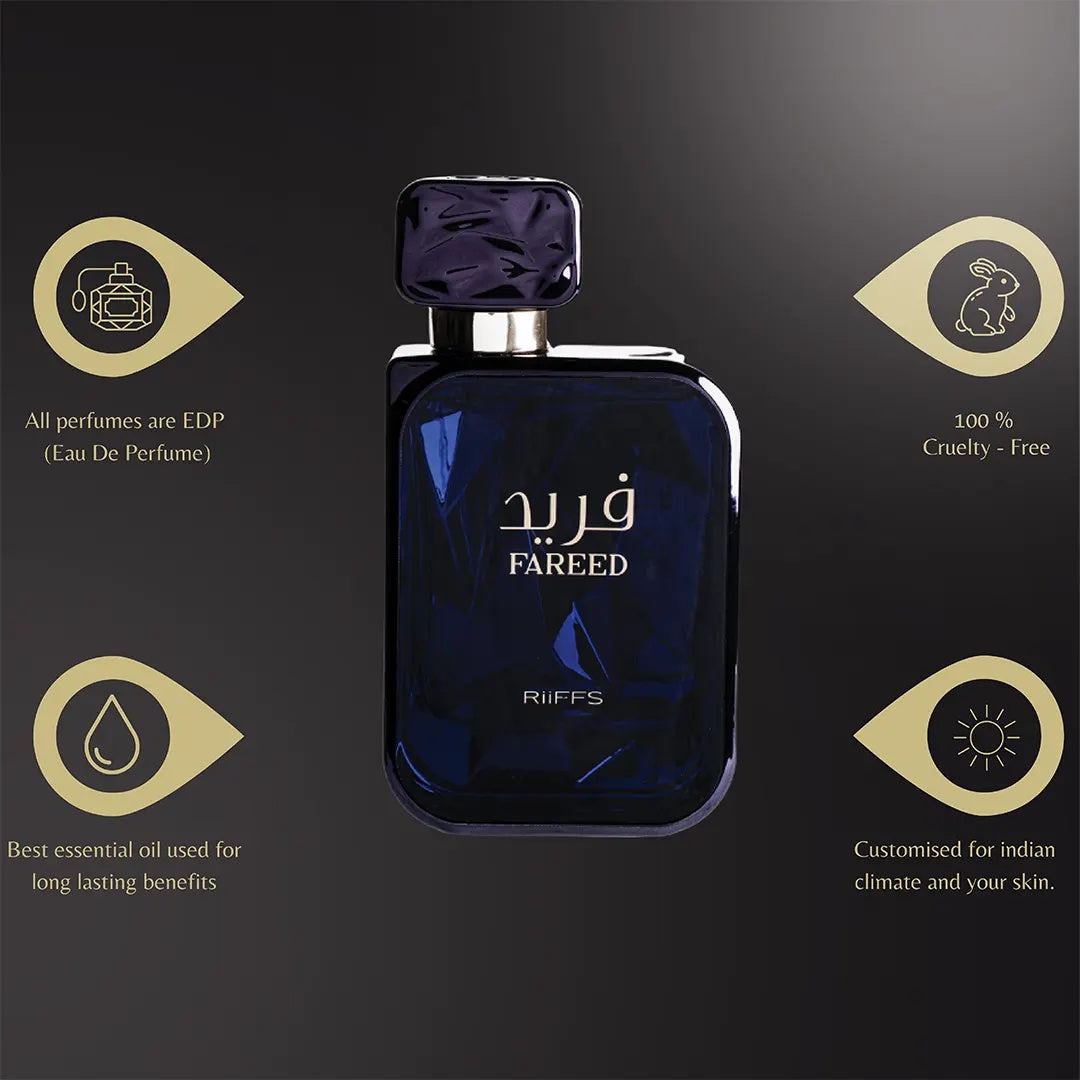 Riiffs Fareed Eau de Parfum 100ml – Orientalischer Luxusduft | Langanhaltendes Arabisches Parfum für Damen & Herren