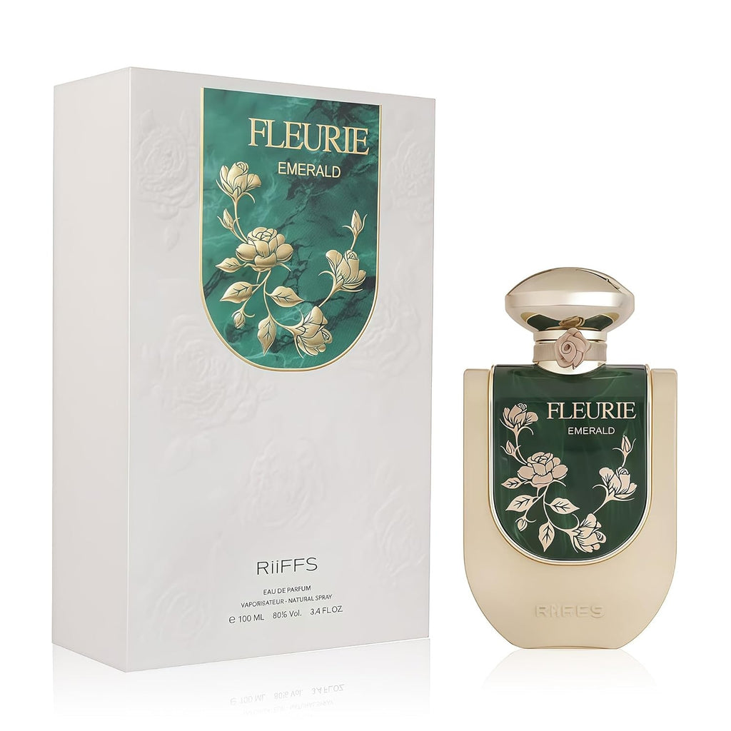 Riiffs Fleurie Emerald Eau de Parfum 100ml Damen – Blumig-Frischer Duft, Elegant & Langanhaltend, Luxuriöses Parfum für Frauen