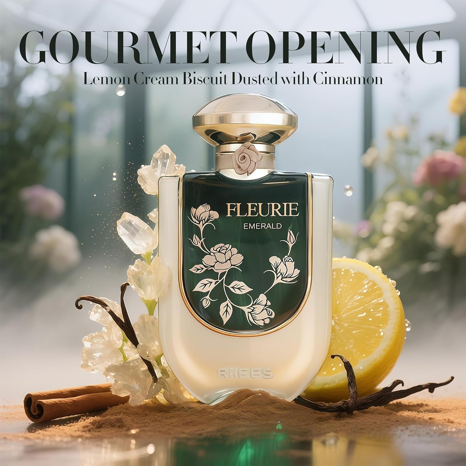 Riiffs Fleurie Emerald Eau de Parfum 100ml Damen – Blumig-Frischer Duft, Elegant & Langanhaltend, Luxuriöses Parfum für Frauen