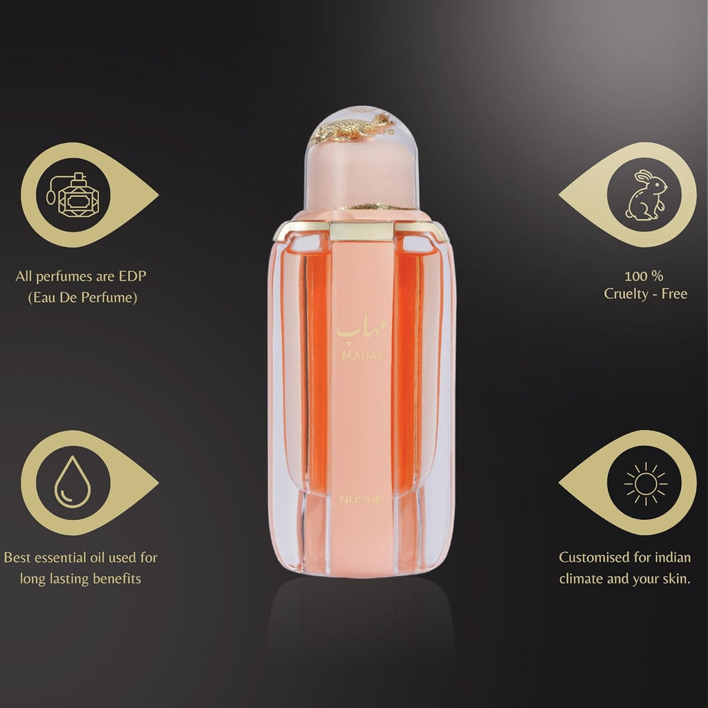 Riiffs Nusuk Mahab Eau de Parfum 100ml Unisex – Rote Früchte & Moschus, Orientalischer Duft, Langanhaltendes Luxus Parfum für Damen & Herren, Geschenkidee