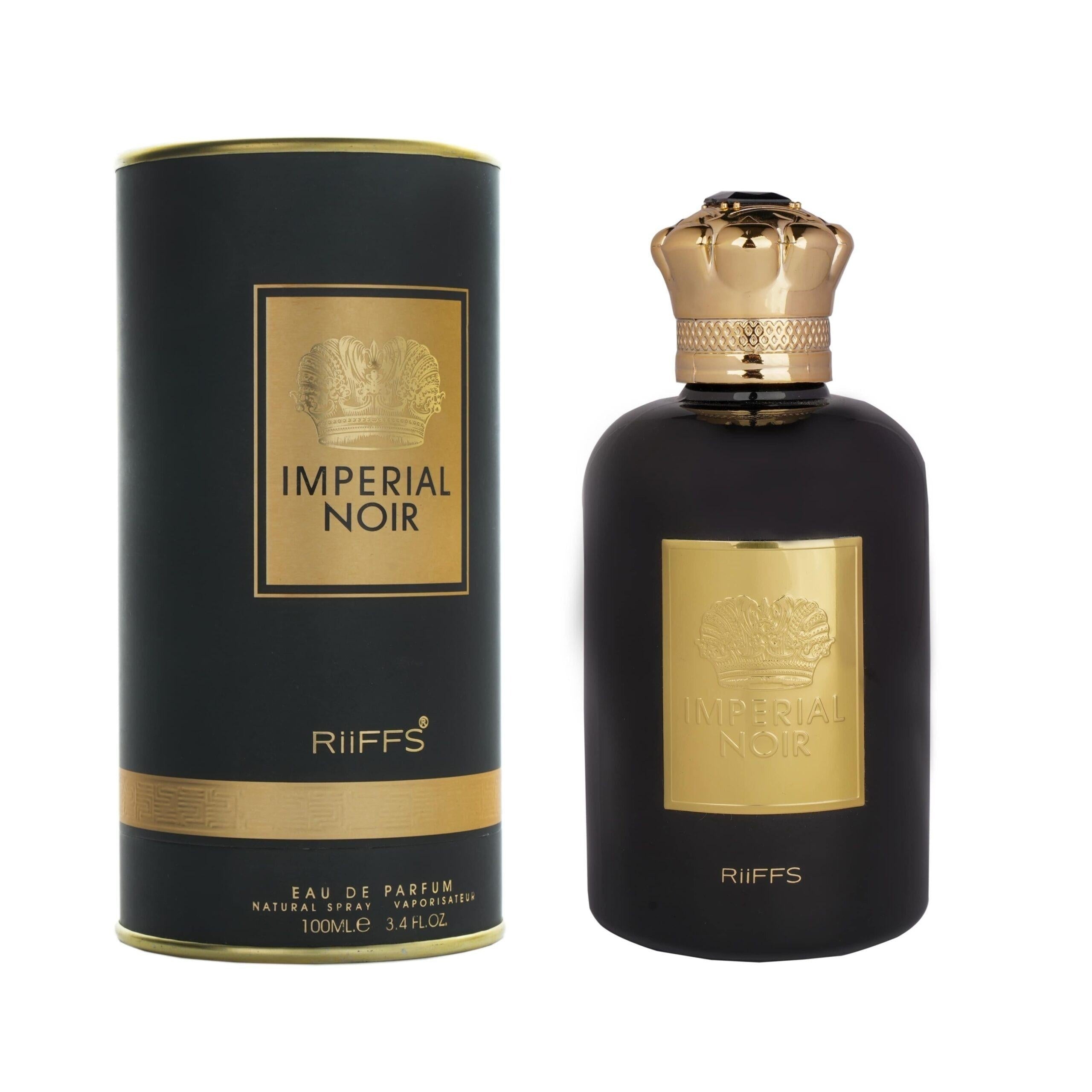 Riiffs Imperial Noir Eau de Parfum 100ml Unisex – Dunkel-Holziger & Würziger Duft, Intensiv & Langanhaltend, Luxuriöses Parfum für Damen & Herren