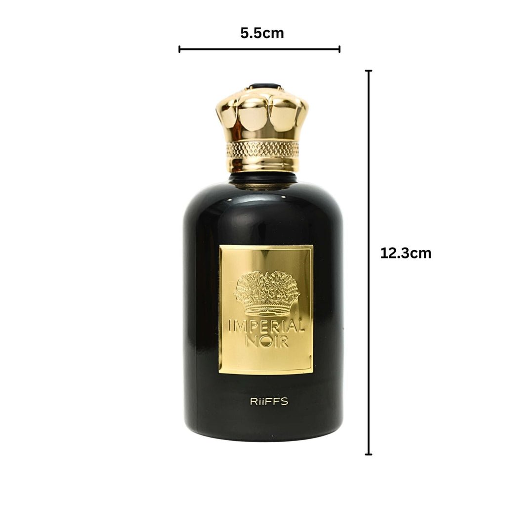 Riiffs Imperial Noir Eau de Parfum 100ml Unisex – Dunkel-Holziger & Würziger Duft, Intensiv & Langanhaltend, Luxuriöses Parfum für Damen & Herren
