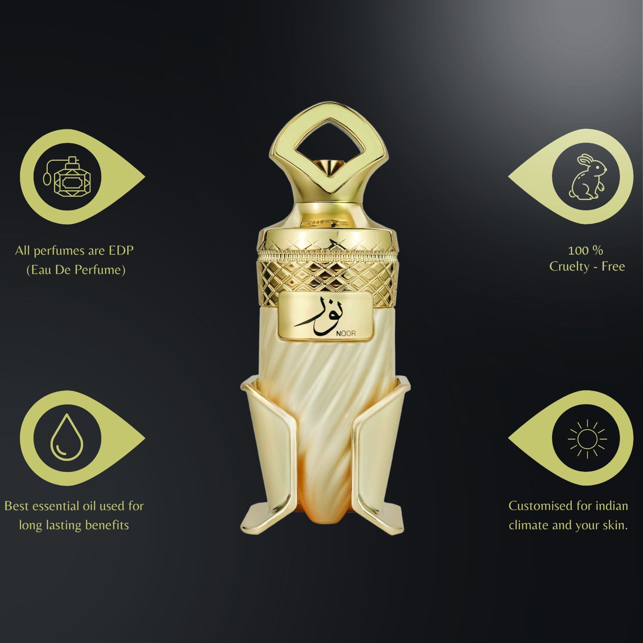 Riiffs Noor Eau de Parfum 100ml – Strahlender Luxusduft | Langanhaltendes Arabisches Parfum für Damen & Herren