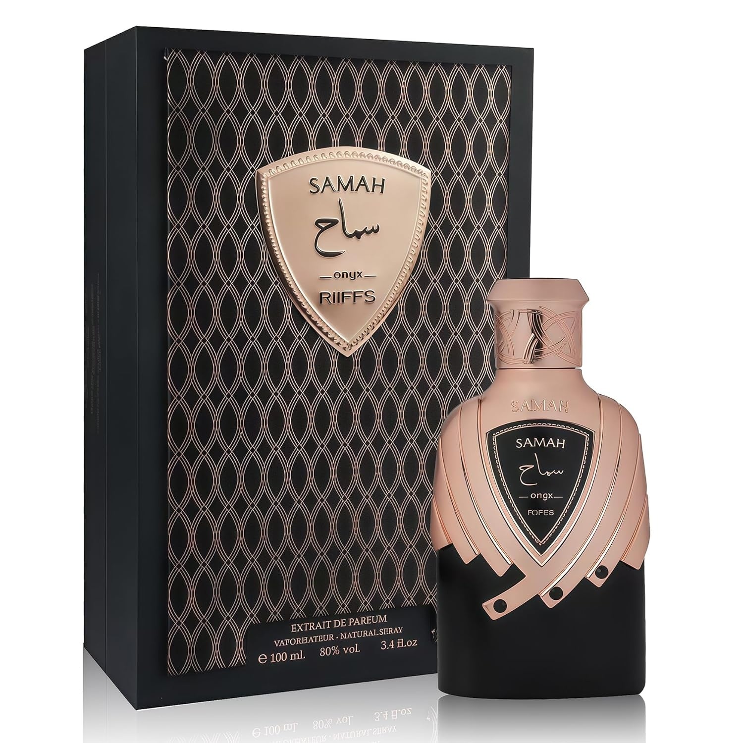 Riiffs Samah Onyx Eau de Parfum 100ml – Dunkler Luxusduft | Langanhaltendes Arabisches Parfum für Damen & Herren