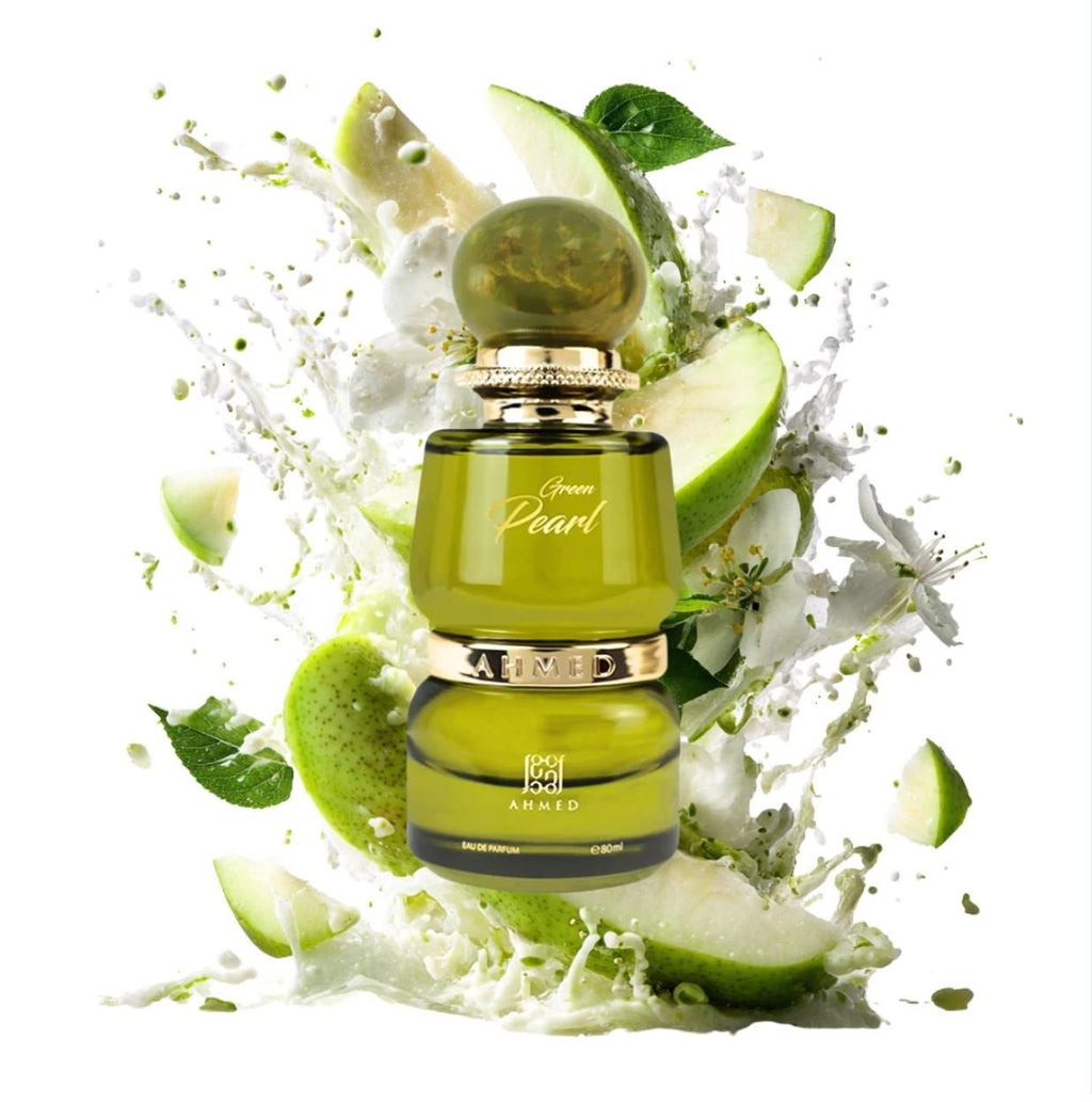 Ahmed Al Maghribi Green Pearl Eau de Parfum 80ml – Frischer Grüner Duft, Elegant & Langanhaltend, Luxus Parfum Unisex