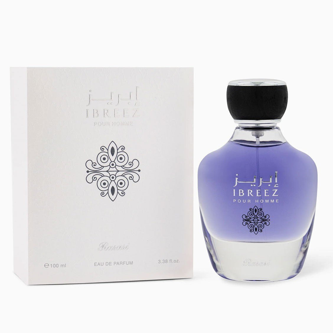 RASASI Ibreez Eau de Parfum Spray (100 ml) – Langanhaltendes arabisches Herrenparfum mit Zitrus-, Lavendel-, Bergamotte- und aquatischen Noten – Ein unverwechselbarer und raffinierter Duft für Männer.